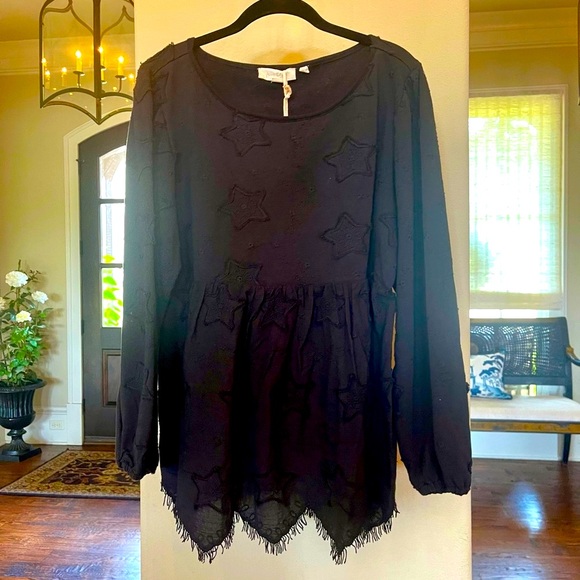 New, never worn black blouse from Anthropologie. - Picture 1 of 9